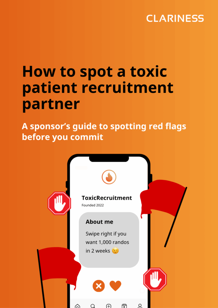 A guide for sponsors on how to spot a toxic patient recruitment partner
